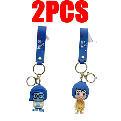 30 Peças/Conjunto Atacado Chaveiro Divertida Mente 2 Boneco de Personagem de Desenho Animado Fofo Chaveiro Pingente de Boneca de Personagem de Filme para Presente Infantil
