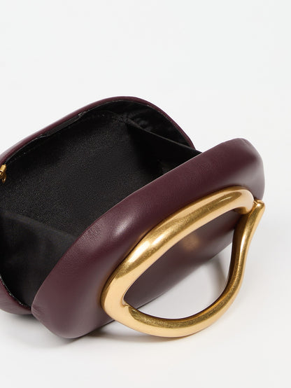 Gold metal Closure Box Clutch Bag women evening wedding party cute purse bag handbag dark red color 2024 winter new