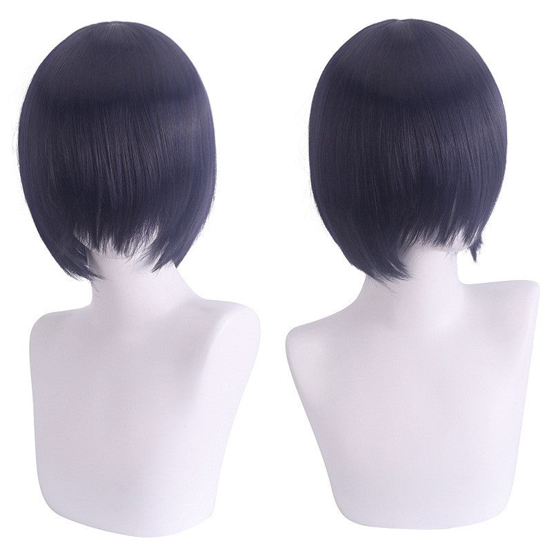 cosplay wig, face-controlling, short hair, thickened version, face-controlling style, colorful Synthetic fiber wig