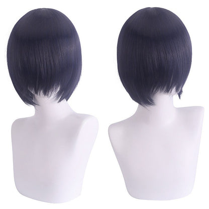 cosplay wig, face-controlling, short hair, thickened version, face-controlling style, colorful Synthetic fiber wig