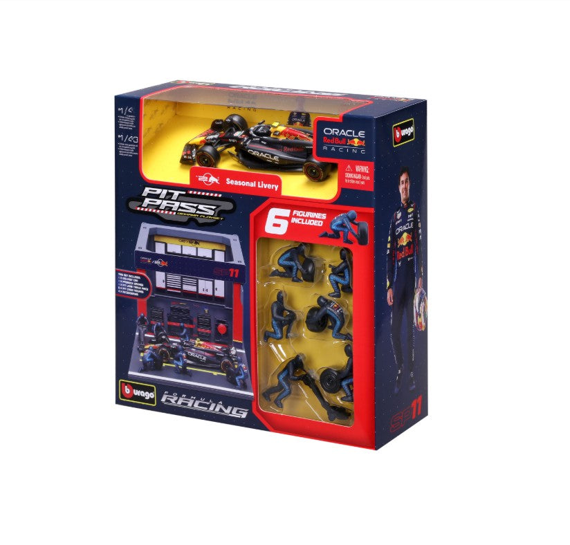 Bburago 1:43 2024 F1 Mclaren MCL38 Casa de Box DIY Modelo em Miniatura de Carro de Liga Fundida Ferrari SF24/Benz W15/Red Bull RB20 Brinquedos Infantis