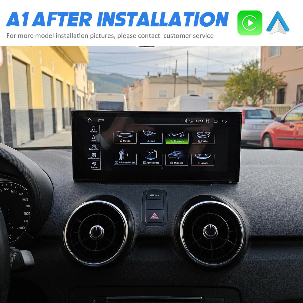 Android 14 Auto Rádio CarPlay Para Audi A1 Q2 2010-2023 GPS Carro Multimedia Player Navi Estéreo DSP WIFI SIM BT Tela de Toque IPS