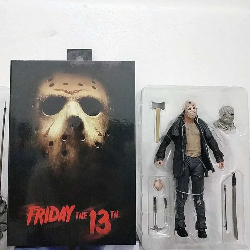 O 13º Brinquedo de Figuras NECA Sexta-Feira 13 Freddy Jason Voorhees Figura de Ação de Sangue Modelo Colecionável do Jason Presentes de Natal Halloween