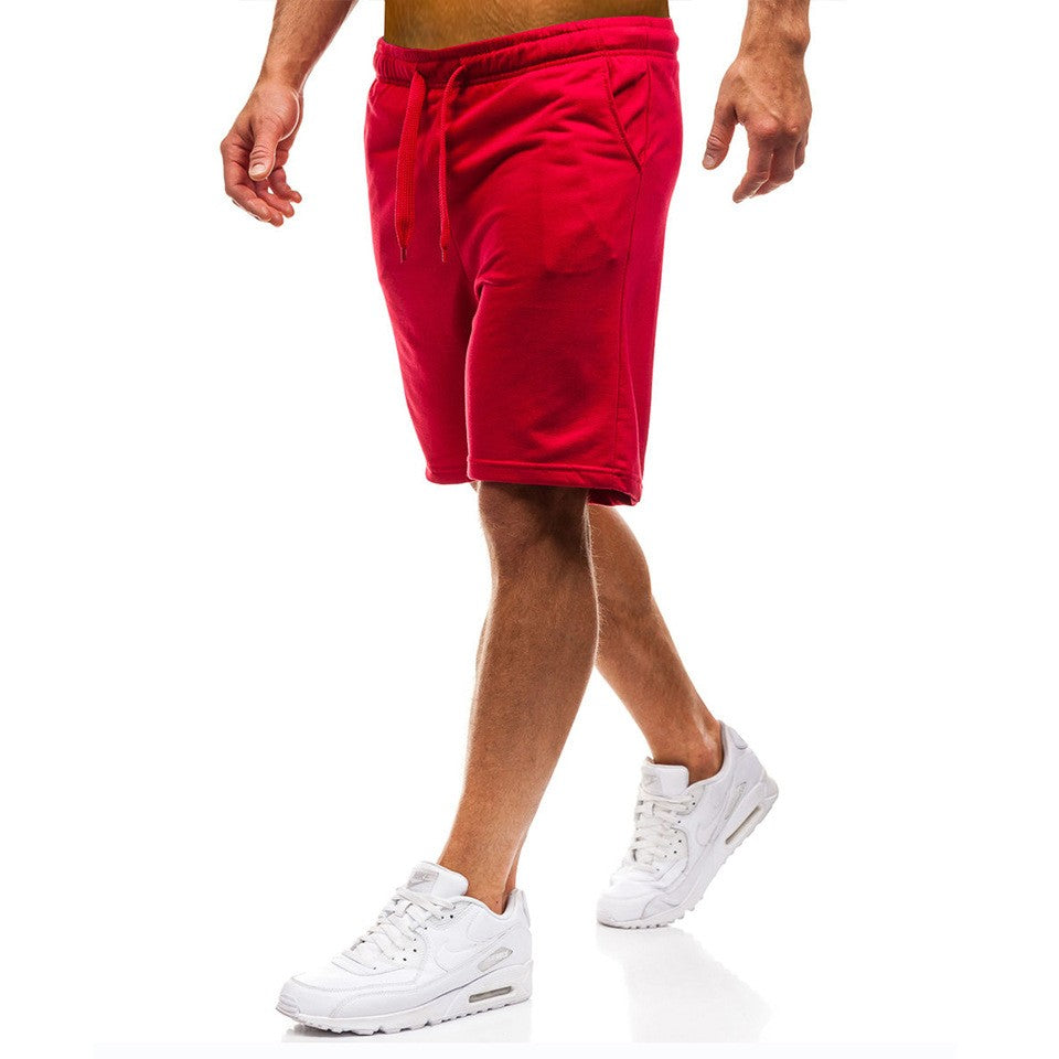2025 new Summer Men’s Fashion Jogger Sweat Shorts Undershirt Casual Solid Color Gym Running Workout Athletic Pants Male Shorts