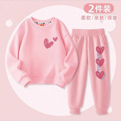 Autumn Kid Girls Clothes Set Children Boy Printed Sweatshirts Top And Pants Bottom 2 Pieces Suit Baby Long Sleeve Tracksuits