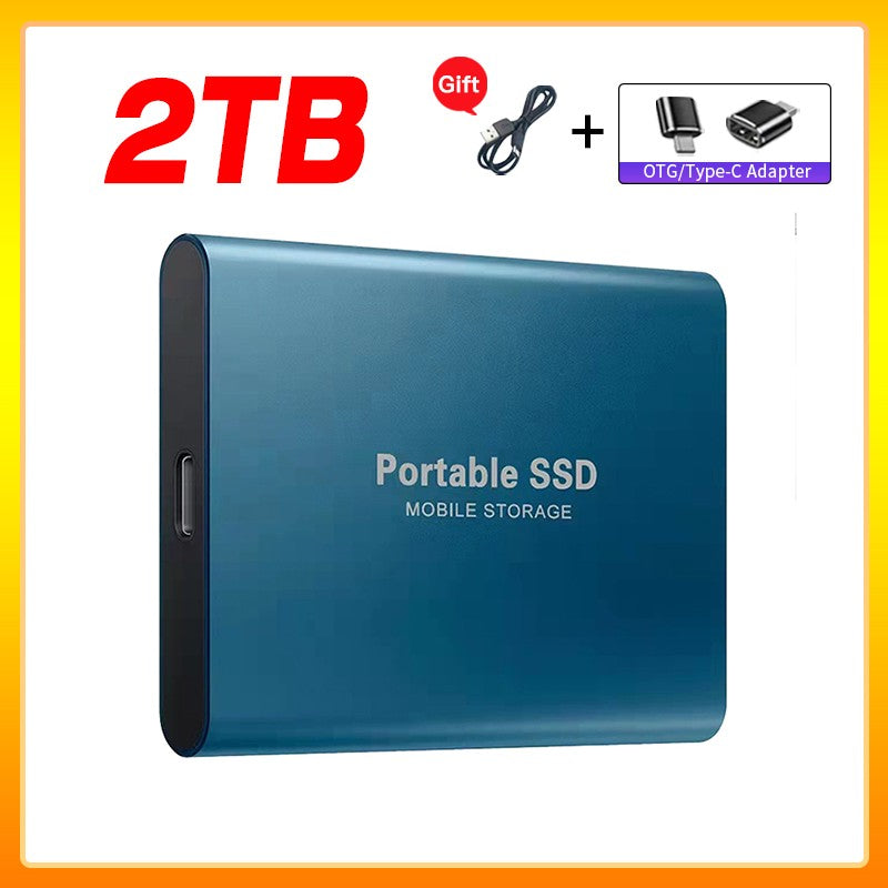 Unidade de Estado Sólido Externa de Alta Velocidade 1TB Disco Rígido Externo Portátil SSD 2TB Disco Rígido Externo SSD Para Laptop Mac