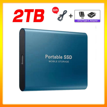 Unidade de Estado Sólido Externa de Alta Velocidade 1TB Disco Rígido Externo Portátil SSD 2TB Disco Rígido Externo SSD Para Laptop Mac