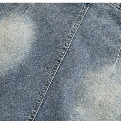 Plus Size Denim Skirt For Women Summer 2024 New High Waisted Mini Blue Jeans Skirts With Lining Korean Fashion Mini Skirt Woman