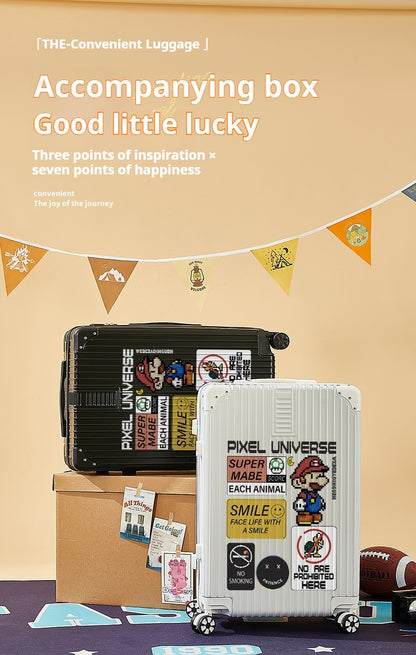 2025 New Large-capacity Suitcase 20/22/24/26/28-inch Cart Box Travel Boarding Case Portable Trolley Suitcase Roller Suitcase