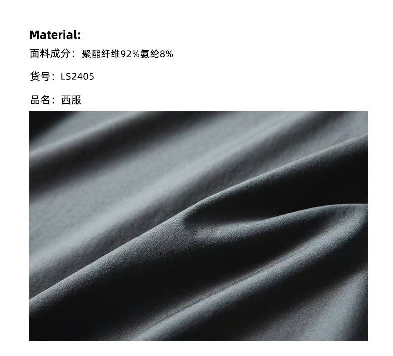 2025 Spring and Summer New Men's Casual Suit Light and Thin Elastic Middle aged Anti Wrinkle and Non Ironing Suit Coat Sunscreen