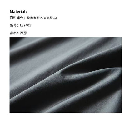 2025 Spring and Summer New Men's Casual Suit Light and Thin Elastic Middle aged Anti Wrinkle and Non Ironing Suit Coat Sunscreen