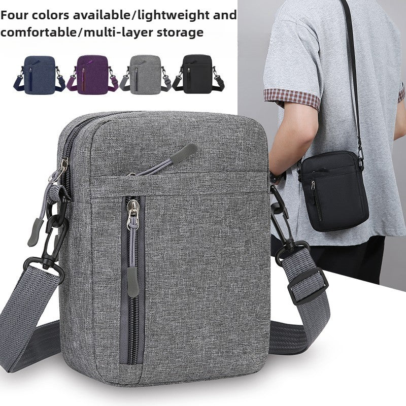 Multi Functional Men's Shoulder Bag, Waterproof and Wear-resistant, Large Capacity Crossbody Bag for Business Commuting