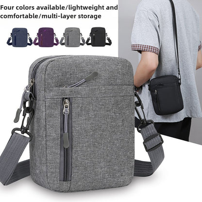 Multi Functional Men's Shoulder Bag, Waterproof and Wear-resistant, Large Capacity Crossbody Bag for Business Commuting