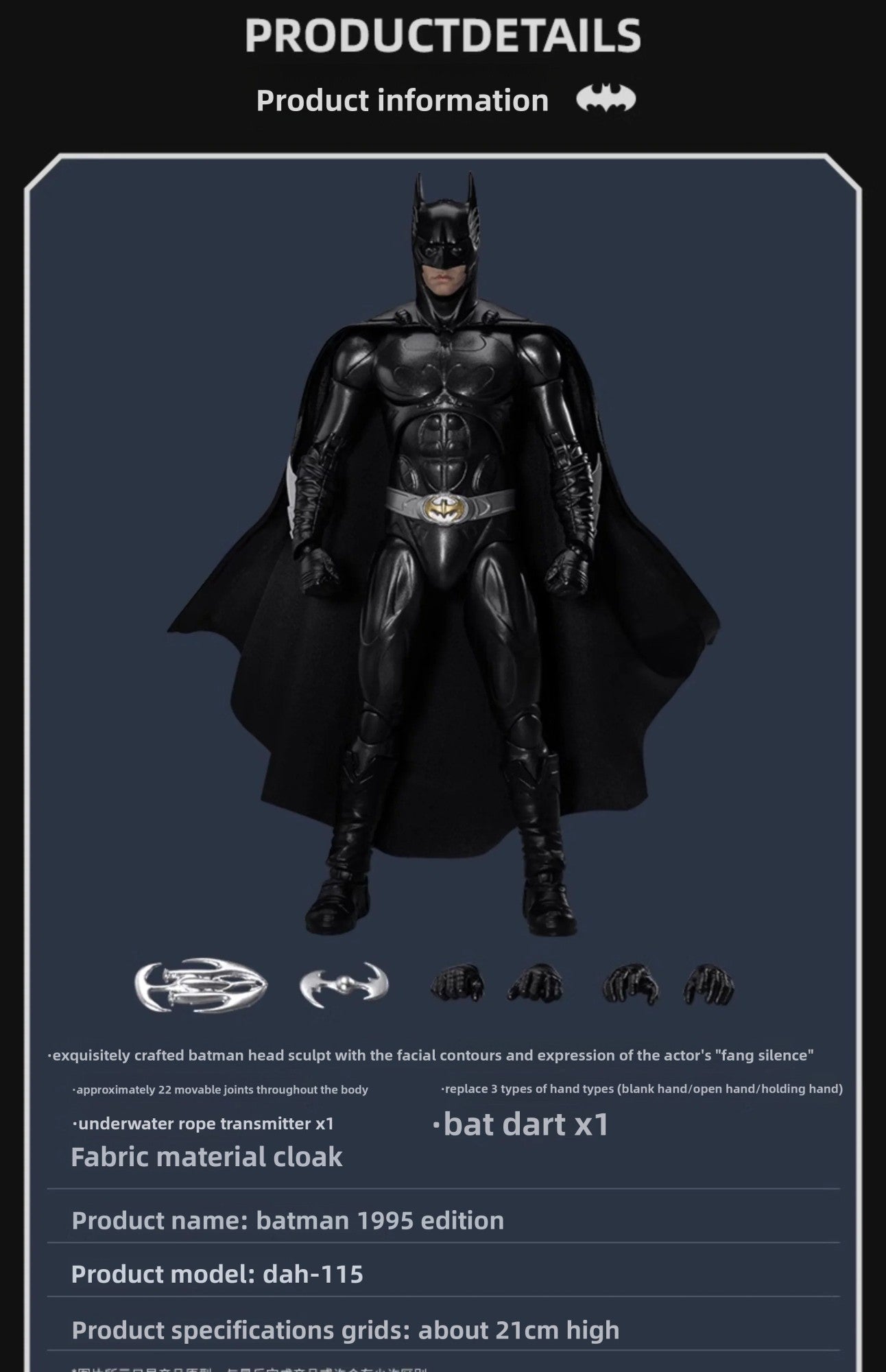 Dc Figures Beast Kingdom Bell Keaton Pattinson Clooney Batman Action Figurebatman Figure Dc Action Figures Model Gift Original