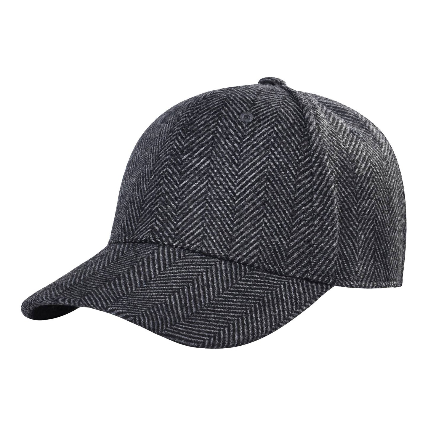 Boné de Beisebol Masculino BOTVELA de Lã Tweed Estilo Casual Macio Ajustável Não Estruturado