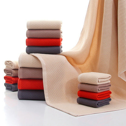 70x140cm high qualityWaffle towel Bathroom accessories ??solid color towel absorbent strong Wipe towel after exercise