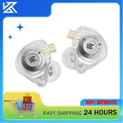 KZ EDX PRO X Metal Earphones Dynamic HiFi Deep Bass Sound Earbud Sport Music Noise Cancelling Headset