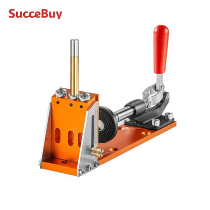 SucceBuy Kit Gabarito de Furo de Bolso 30 Peças Ajustável e Fácil de Usar Sistema de Gabarito de Furo de Bolso com Brocas Escalonadas Chaves Anéis de Parada de Broca