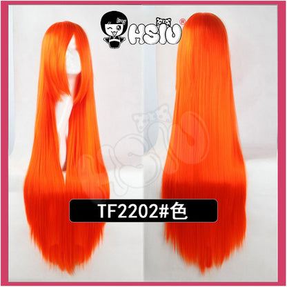 ?HSIU Brand? 80cm Cosplay wig Long 22 color Wig Heat Resistant Synthetic Hair Anime Party wig Fiber synthetic wig+Free wig cap