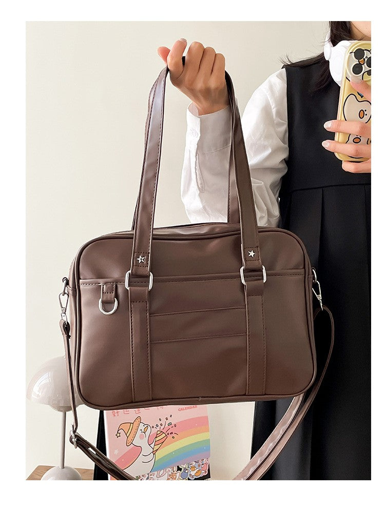 Japanese Style JK Bag Women High School Student Uniform Bag PU Leather Shoulder Bag Women Simple Handbags Crossbody Bags Itabag