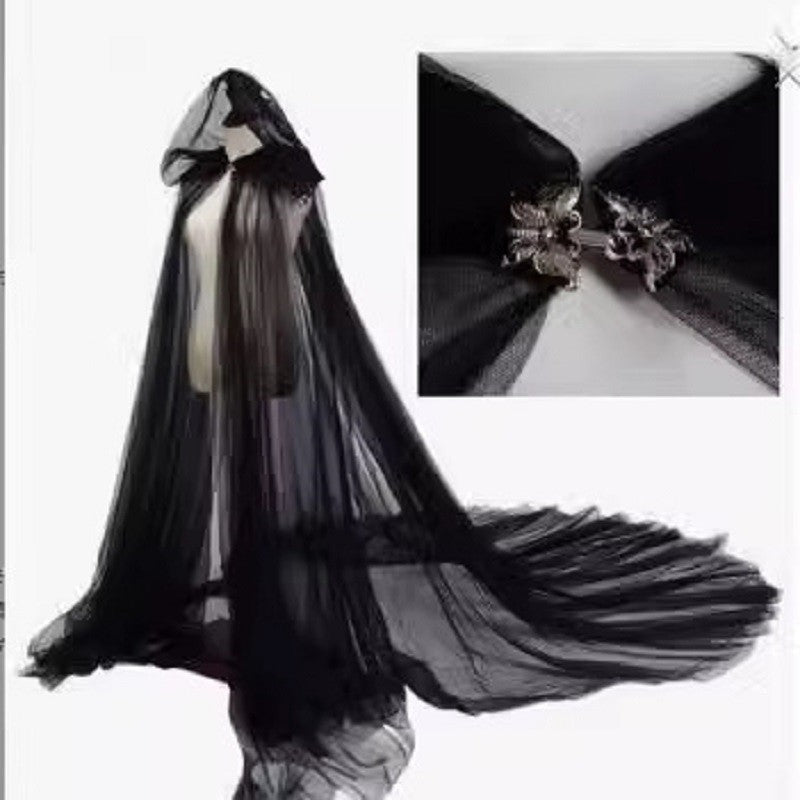 Medieval Shawl Men And Women Adult Gothic Punk Fairy Elf Witch Wedding Wicca Hooded Cape Halloween Role Play Vampire Costume