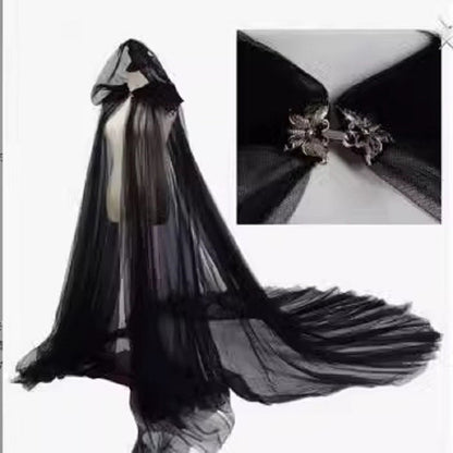 Medieval Shawl Men And Women Adult Gothic Punk Fairy Elf Witch Wedding Wicca Hooded Cape Halloween Role Play Vampire Costume