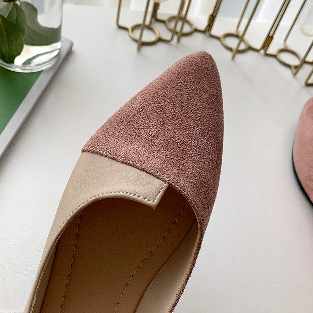 Women Splice Color Flats Fashion Pointed Toe Ballerina Ballet Flat Slip On Shoes ????????? ?????? Sandalias De Mujer Chaussure