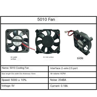 40mmx40mmx10mm 50mmx50mmx10mm 60mmx60mmx10mm 5V 2Pin DC Cooling Silent Fan CPU Coolers