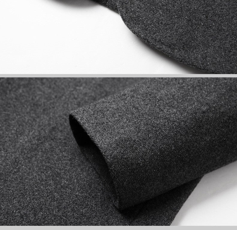 BROWON Brand Winter Coat Men Chinese Style Stand Collar Solid Coats for Men 2025 Autumn and Winter Business Casual Woolen Jacket