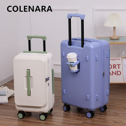 COLENARA Suitcase on Wheels 22"24"26"28"30 Inch Large Capacity Trolley Case 20" PC Boarding Box Student Travel Bag Luggage