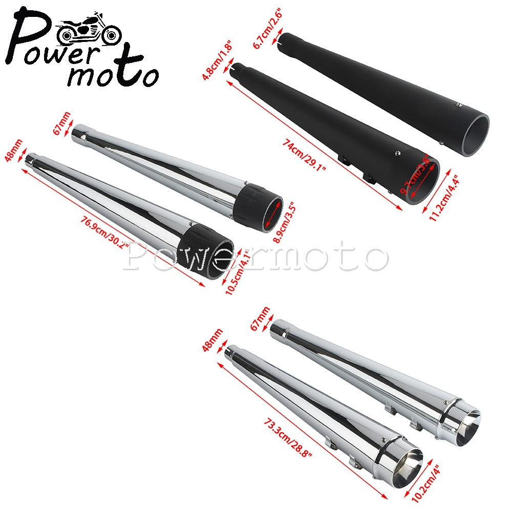 For Harley Touring Street Electra Glide Road King 2017-2023 FLHR FLHX FLTRX FLHTK Motorcycle Slip On Dual Exhaust Mufflers Pipes