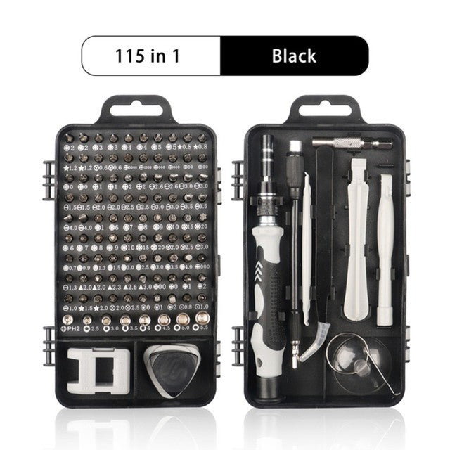 Chave de Precisão 25/115/135/140 em 1 Pontas Magnéticas de Mini Parafusos Porcas Kit de Ferramentas de Reparo Multifuncional DIY Doméstico Profissional