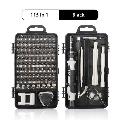 Chave de Precisão 25/115/135/140 em 1 Pontas Magnéticas de Mini Parafusos Porcas Kit de Ferramentas de Reparo Multifuncional DIY Doméstico Profissional