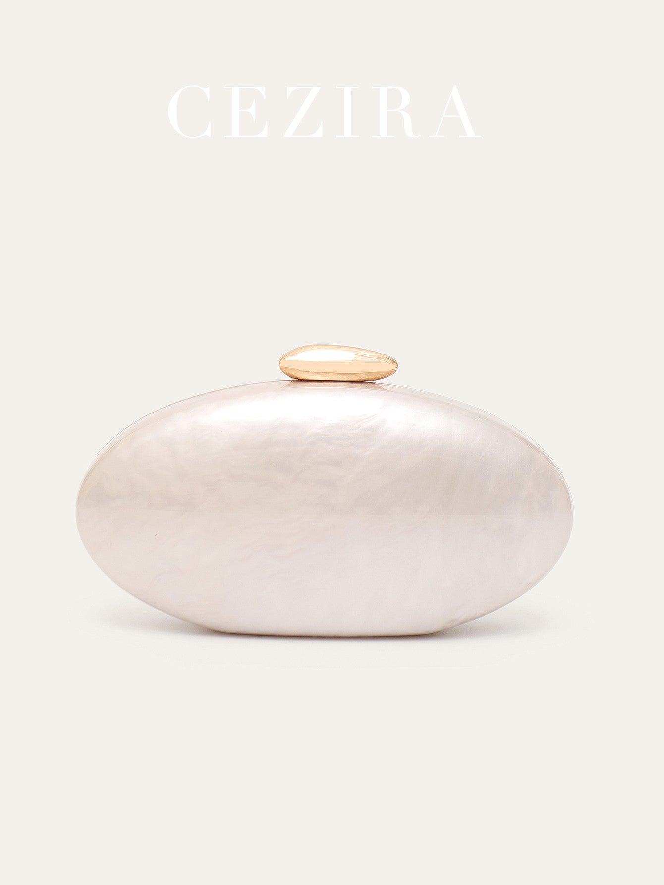 Women's Fashion Evening Clutches Luxury Plain Acrylic Long Chain Cross body Handbag Oval Shaped Fits Phone Wedding Banquet Party