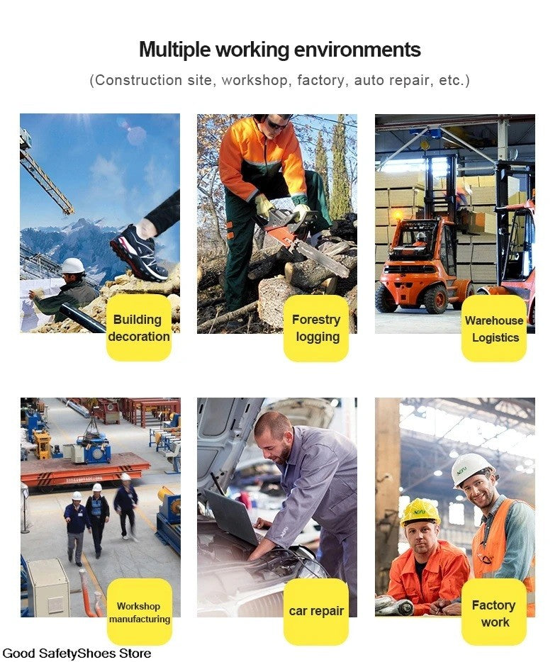 Steel Toe Puncture Resistant women Safety Shoes Breathable Comfortable Slip Resistant  Work Shoes Lightweight Tread Sneakers ?