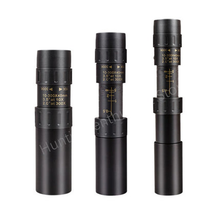 Telescópio monocular profissional com função de zoom 10-300X de alta definição e poderoso controle remoto binocular com prisma BAK4