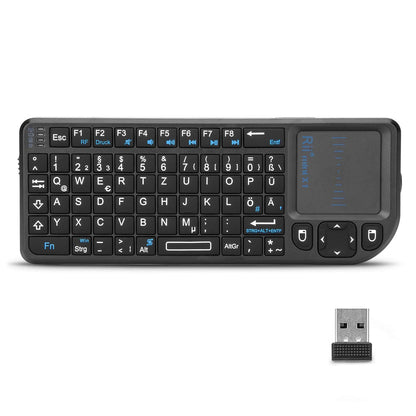 Original Rii X1 2.4GHz Mini Wireless Keyboard English/RU/ES/FR Keyboards with TouchPad for Android TV Box/PC/Laptop