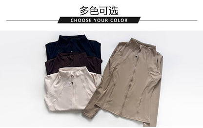 Yoga Clothes Windbreaker Sportswear Woman Running Long Sleeve Sweatshirt Sports Jackets Top Women Workout Tops Activewear