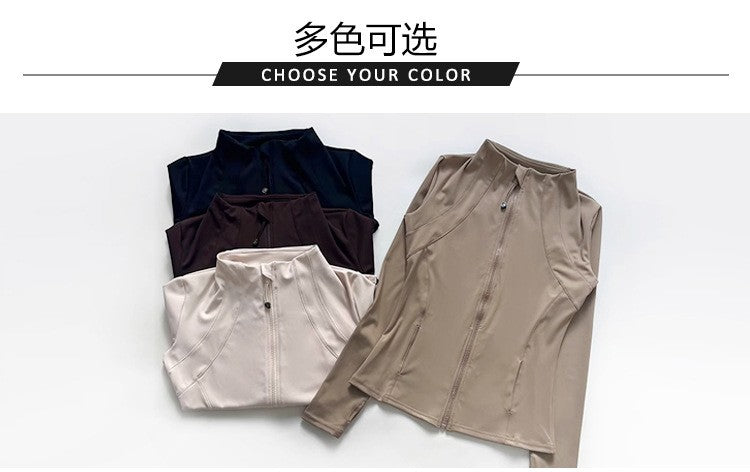 Yoga Clothes Windbreaker Sportswear Woman Running Long Sleeve Sweatshirt Sports Jackets Top Women Workout Tops Activewear