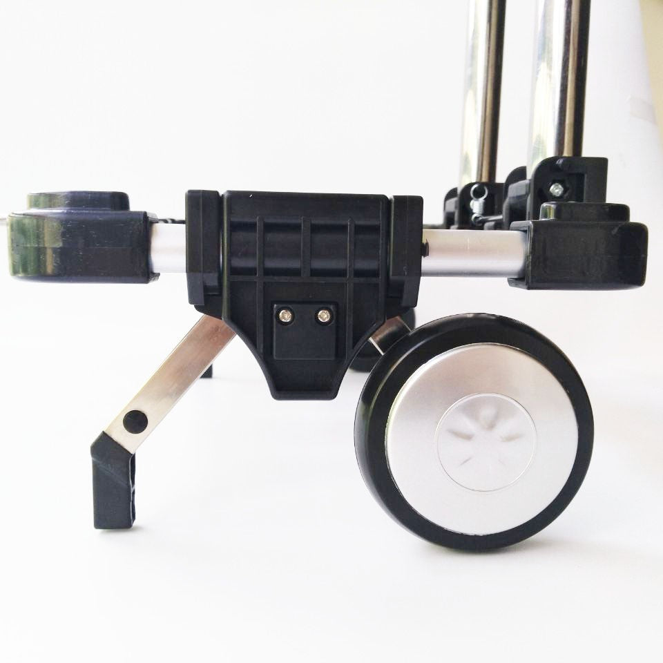 Carrinho de bagagem dobrável completo em aço inoxidável Capacidade de carga de 30kg Fácil de transportar Malas de rodinhas Carrinhos de compras para mochilas escolares