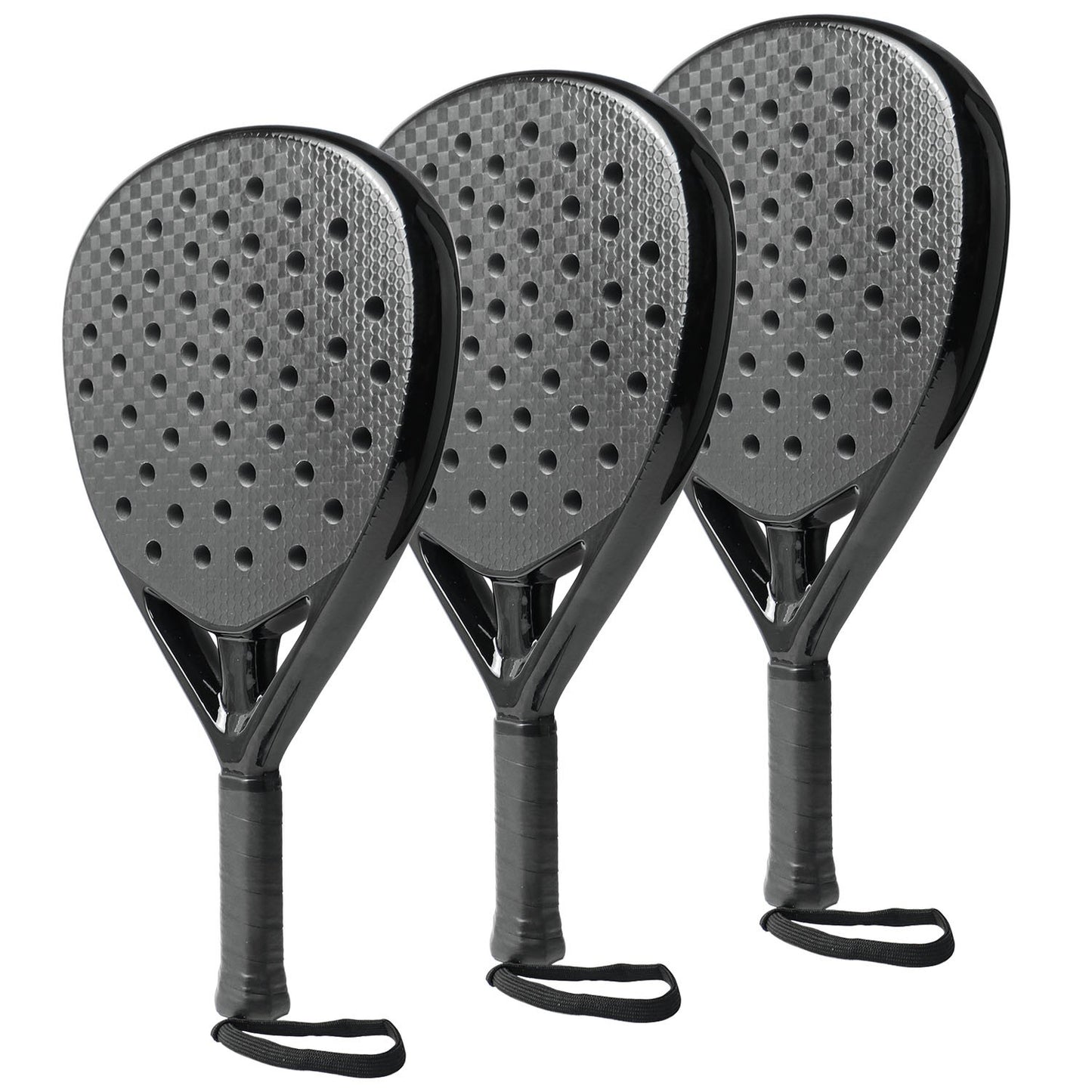 Raquetes de Padel de Carbono Profissionais 3K/12K para Homens, Superfície Áspera com Núcleo de Espuma de Memória Macia em EVA para Treinamento