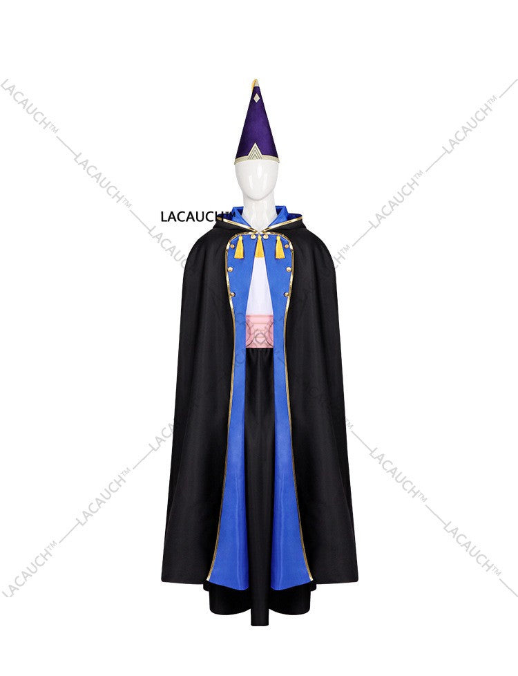 New Anime Witch Hat Atelier Olruggio Cosplay Costume Adult Men Hat Cloak Dress Wig Roleplay Witch Hat Disguise Atelier Halloween