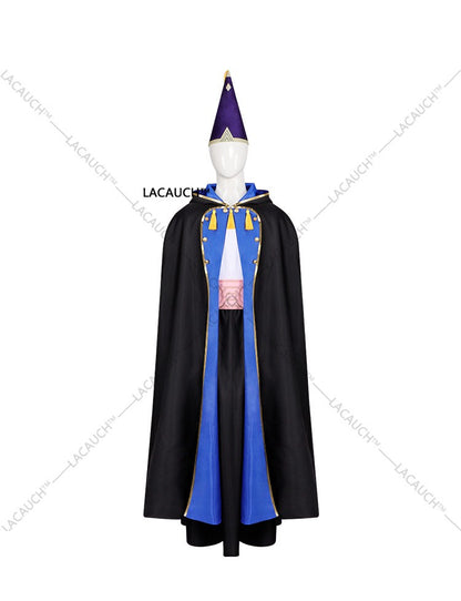 New Anime Witch Hat Atelier Olruggio Cosplay Costume Adult Men Hat Cloak Dress Wig Roleplay Witch Hat Disguise Atelier Halloween