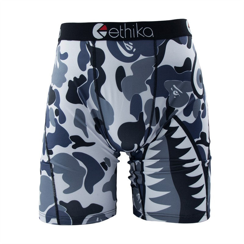 ETHIKA 1Pcs Sexy Men Underwear Boxers Breathable Man Swimming Underpants Plus Size S-3XL Mens Panties Trunks Men's Boxer Briefs