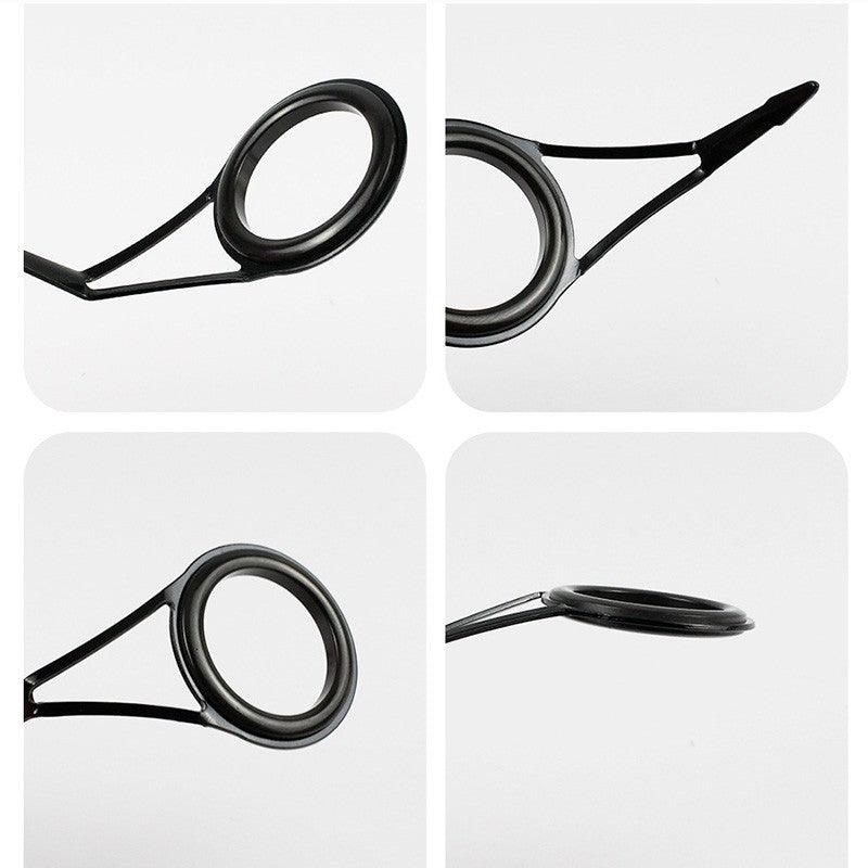 Guia de Ponta de Vara de Pesca em Aço Inoxidável Anel de Porcelana 8pçs DIY Acessórios de Reparo de Ponta de Vara de Pesca Equipamento de Pesca Pesca