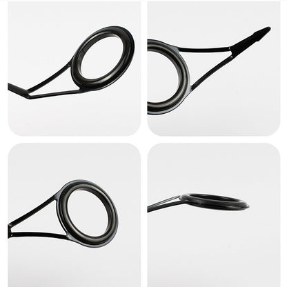 Guia de Ponta de Vara de Pesca em Aço Inoxidável Anel de Porcelana 8pçs DIY Acessórios de Reparo de Ponta de Vara de Pesca Equipamento de Pesca Pesca
