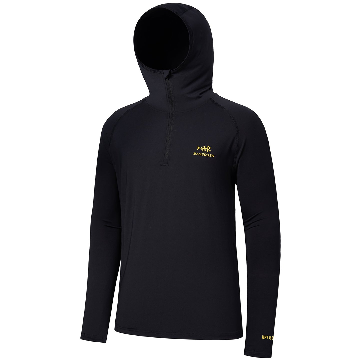 Camisa de Pesca Masculina BASSDASH com Zíper 1/4 UPF 50+ Secagem Rápida Manga Longa Proteção Solar FS24M