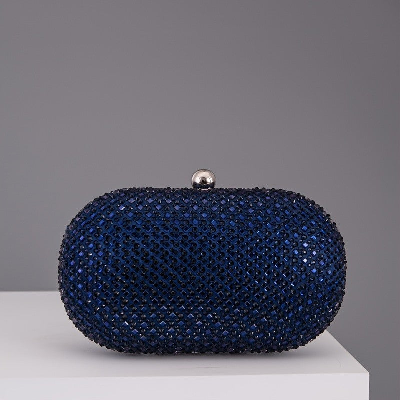 Elegant and Fashionable Diamond Oval Evening Bag Clutch Bag