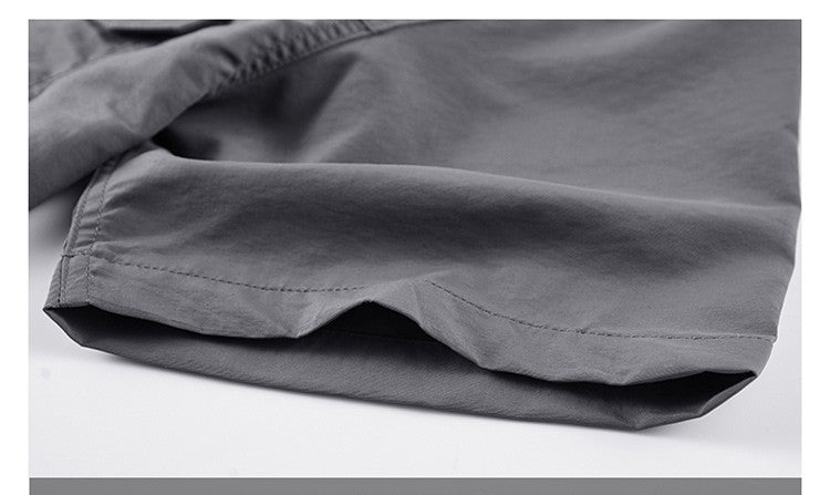 [USA Size] 100% Nylon For 2025 Summer Fashion Tops Blouses Mens Short Sleeves Oversize 5XL Cargo Military Shirts Casual Clothes