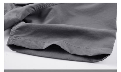 [USA Size] 100% Nylon For 2025 Summer Fashion Tops Blouses Mens Short Sleeves Oversize 5XL Cargo Military Shirts Casual Clothes